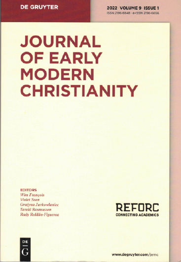 Journal of Early Modern Christianity Accepted for Web of Science