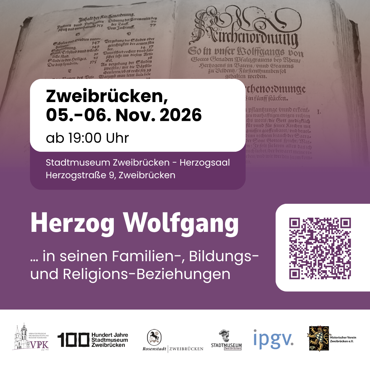Herzog-Wolfgang-Tagung in Zweibrücken