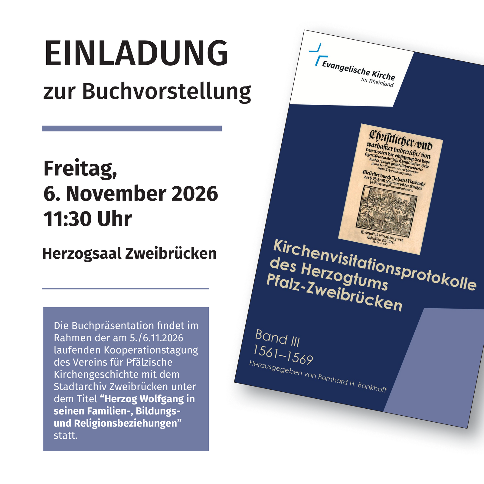 Einladung zur Buchvorstellung